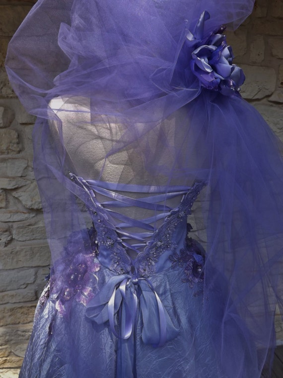 RESERVED for LEIGH Lilac Victorian Wedding Dress Head Piece Veil