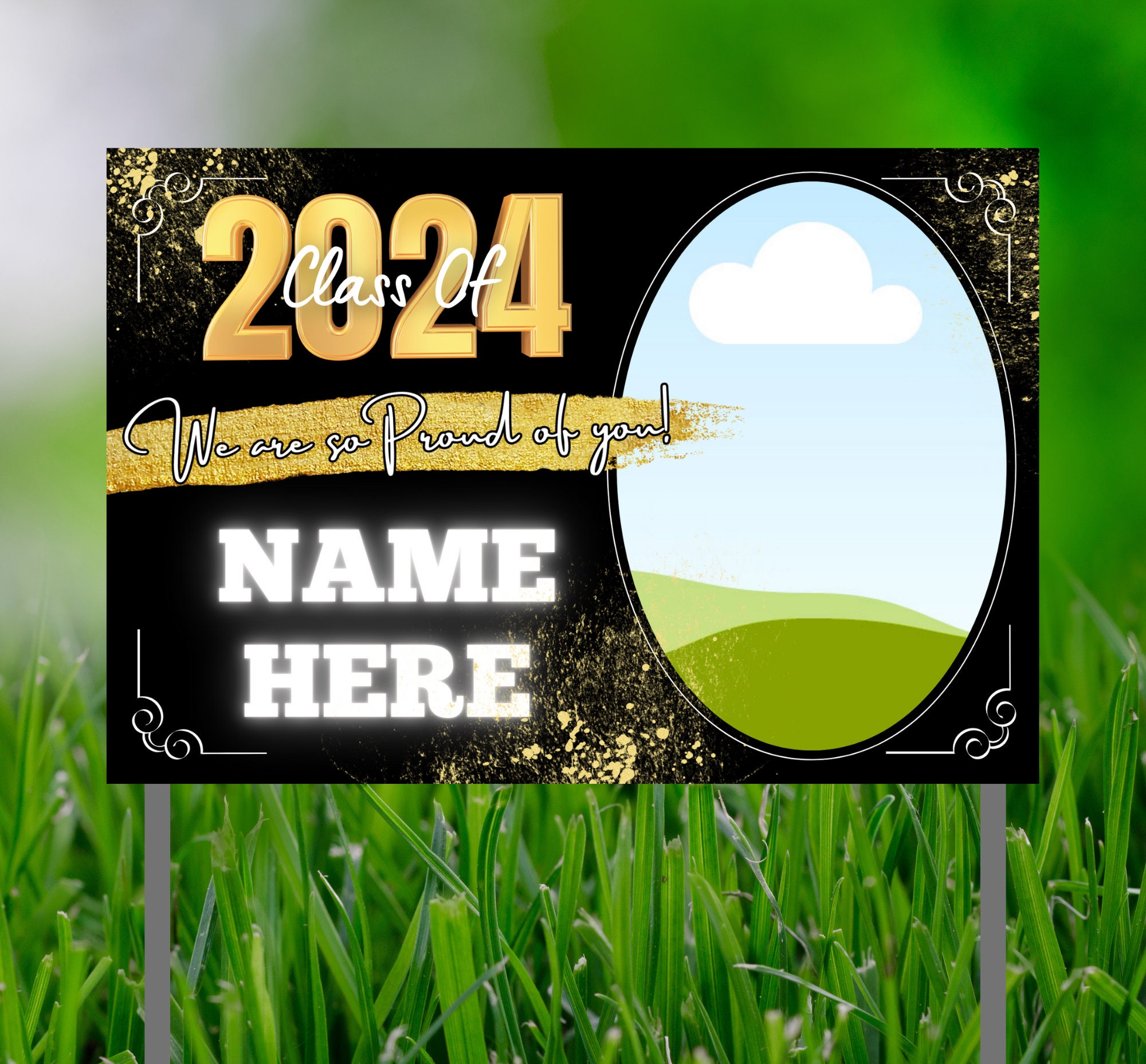 Graduation Yard Sign Template Senior Graduate Announcement Graduation
