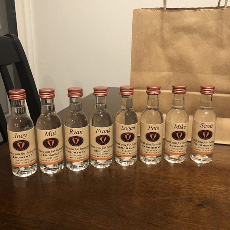 Custom Vodka Labels // Vodka Wedding Party Labels // Groomsman Etsy