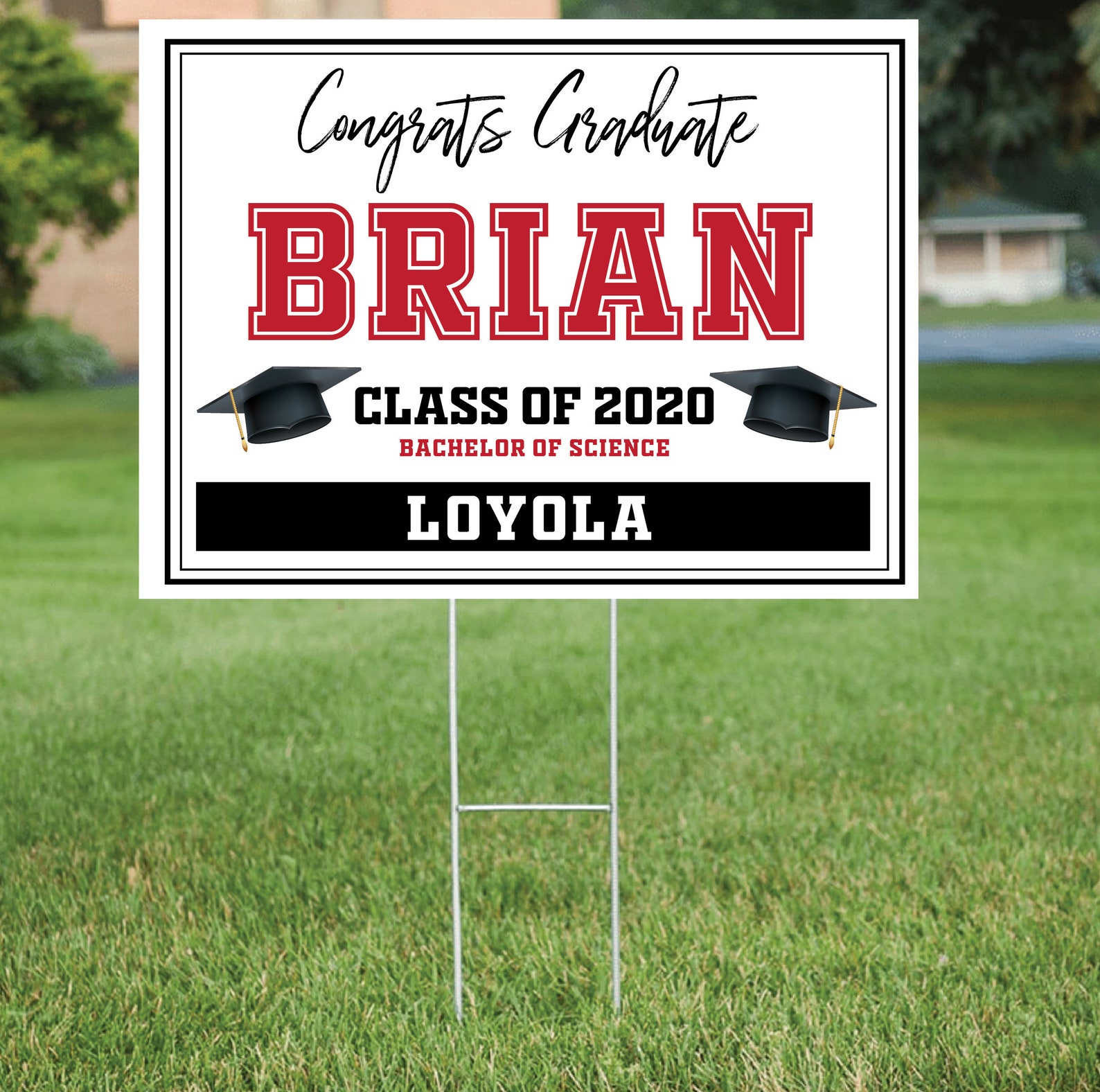 Graduation Yard Sign // College Grad Gift // Graduation Sign Etsy