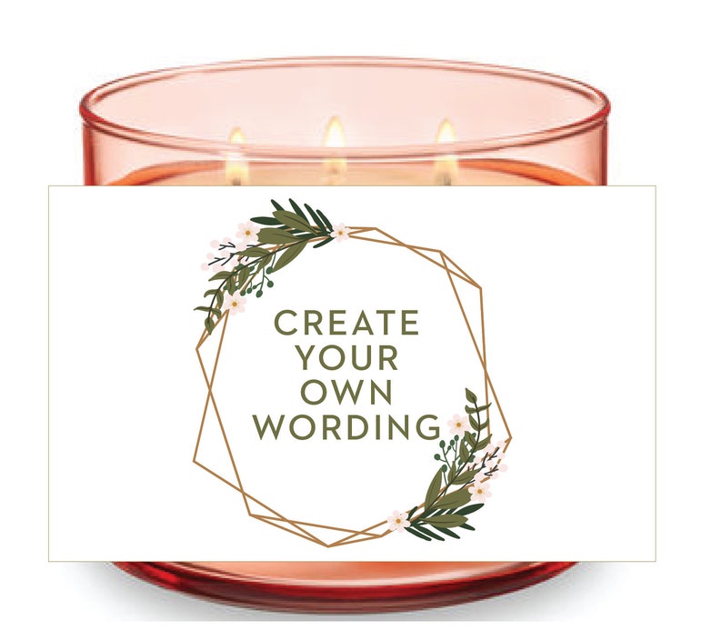 Custom Candle Labels // Create Your Own Wording // Bridesmaid Etsy