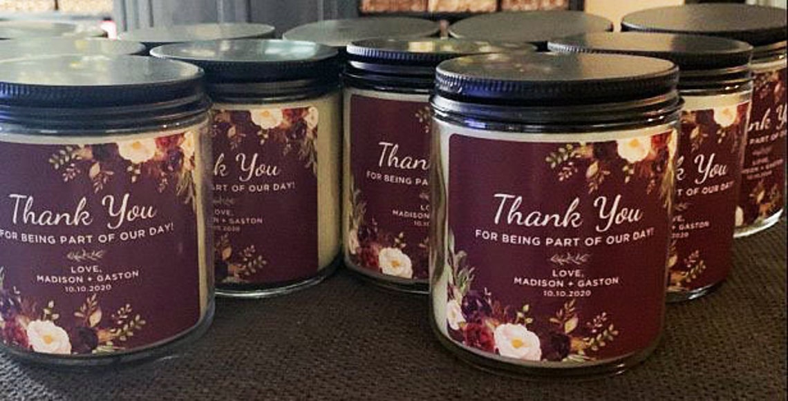 Create Your Own Text Candle Label // Wedding Party Proposal or Etsy