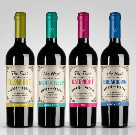 baby shower wine gift