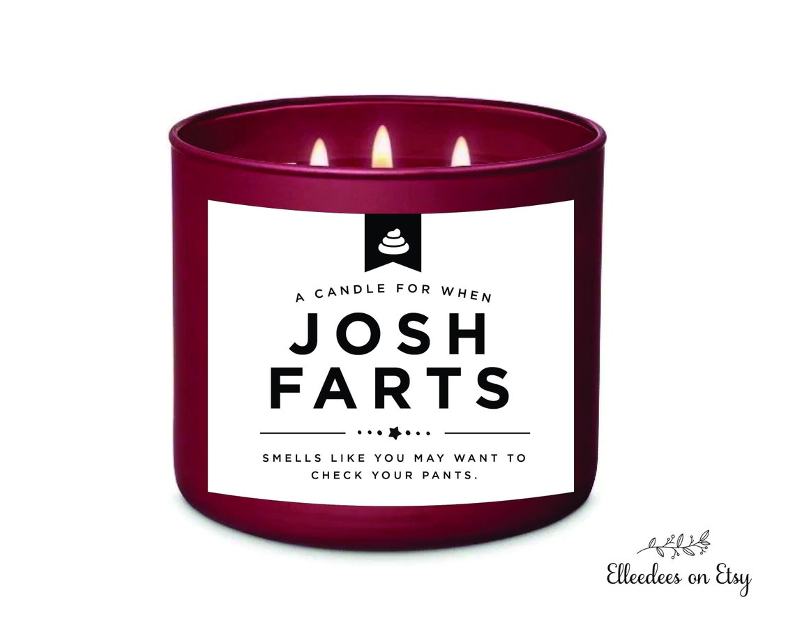 Funny Fart Candle Label // Boyfriend Gift // Funny Candle Etsy