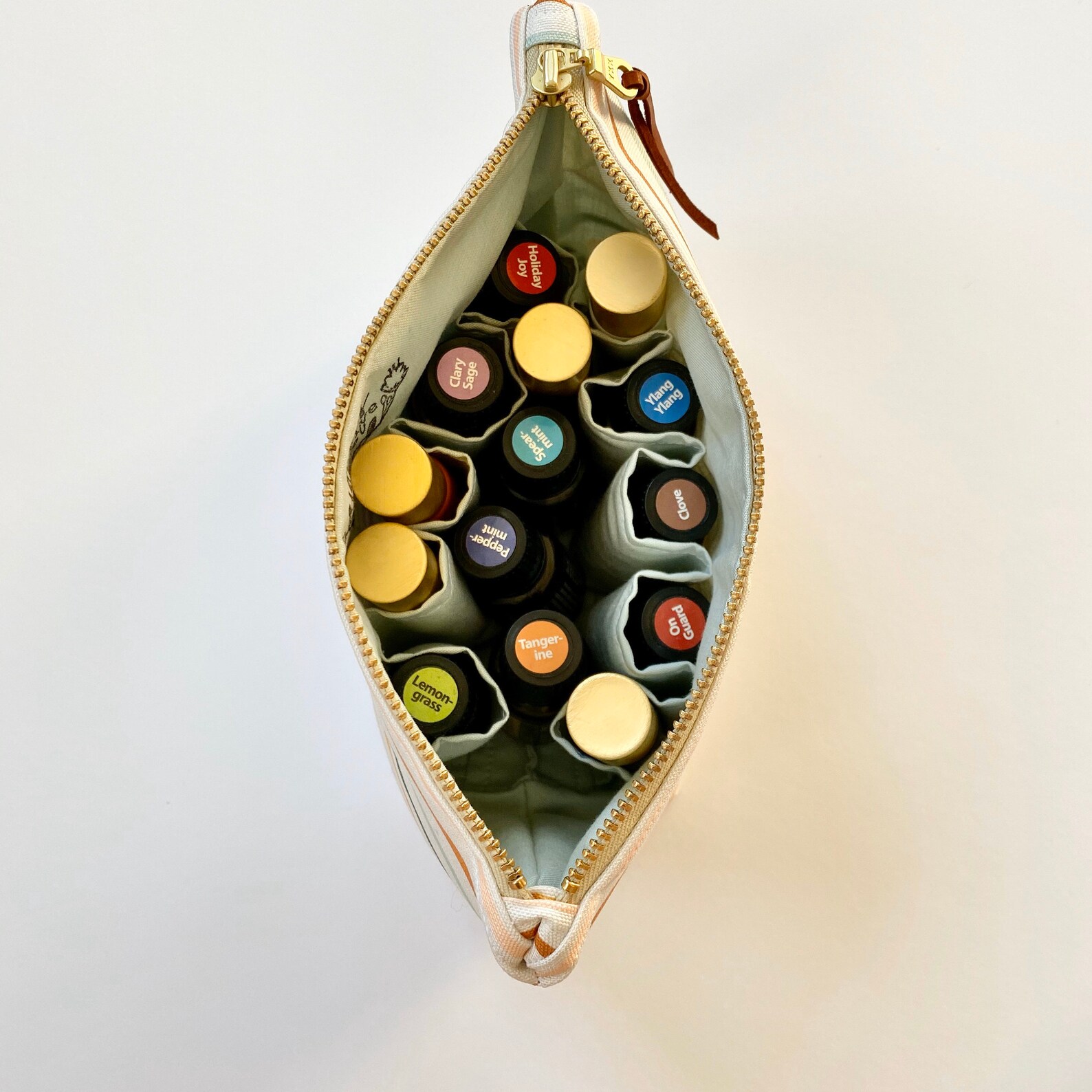 Striped Essential Oil Bag Oil Travel Bag Essential Oil Pouch Etsy