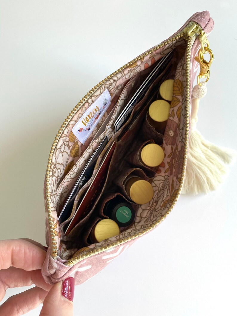 Purple Essential Oil Zipper Wallet Essential Oil Bag With Etsy