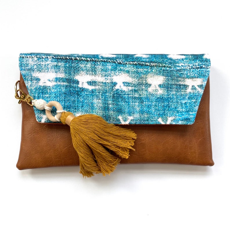 Essential Oil Wallet Brown Faux Leather Essential Oil Clutch Boho Essential Oil Clutch