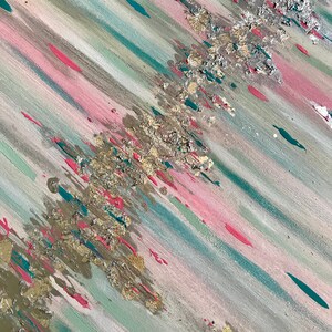 Heartbeat painting, sonogram painting, gold leaf painting