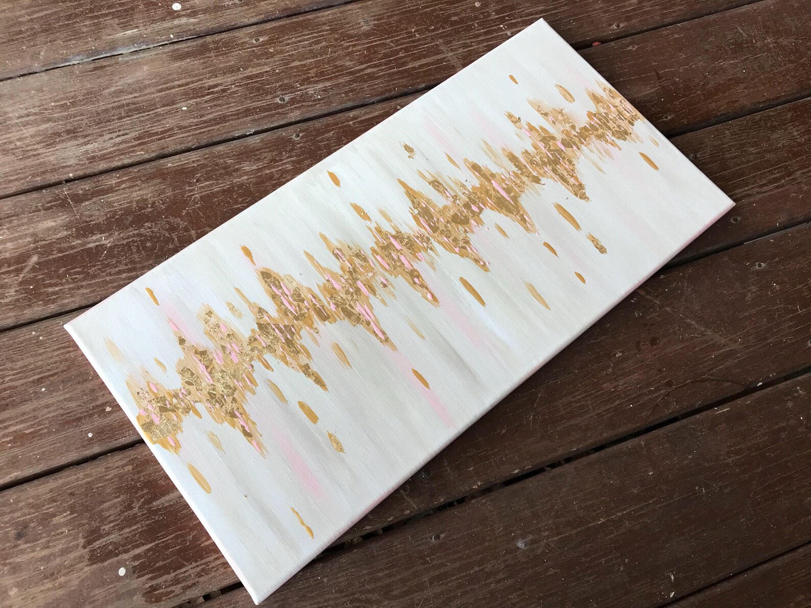 Heartbeat Painting Heartbeat Canvas Sonogram Painting Gold Etsy