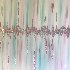 Heartbeat painting , babys heartbeat painting, sonogram painting , gold heartbeat