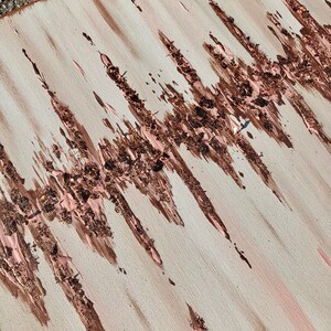 Rose gold heartbeat, babys heartbeat, heartbeat painting