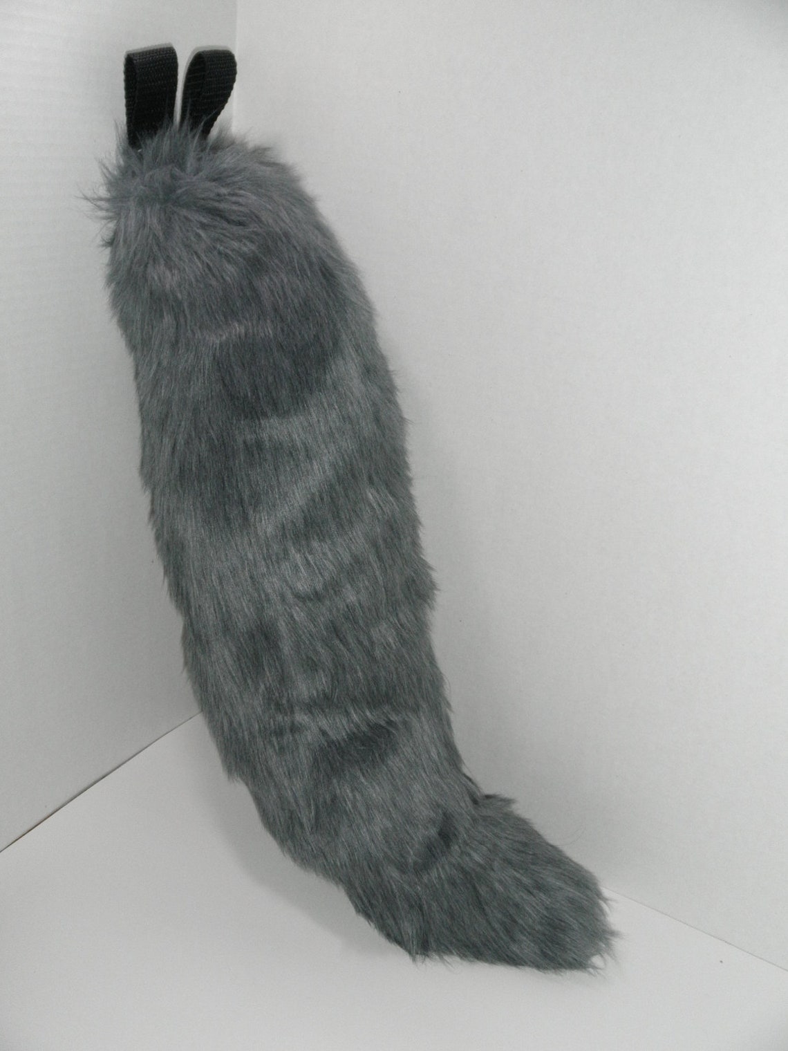 23in Faux Fur Grey Wolf Tail Costume Cosplay Accessory Etsy