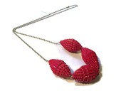 Hot Magenta Statement Necklace - Purple Smoothie Signature Piece, Anniversary Gift, Bold Colours, Brights, Funky, Unique OOAK