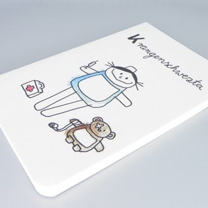 Cuaderno de enfermera aprox. DinA5, profesión de Krangenschwezta de la boca de los niños / cuaderno personalizado de nini san / regalo educativo