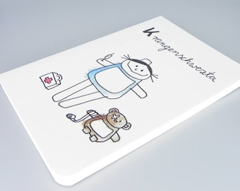 Nurse notebook, Krangenschwezta profession from children's mouths / notepad / personalized notebook / gift education