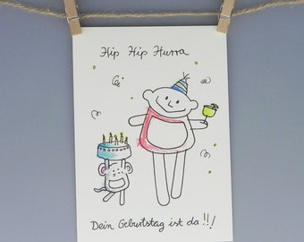 Hip Hip Hurrah Birthday Card Boy