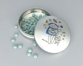 Boîte à pilules tout pillepalle / boîte à bonbons / boîte en métal pour médicaments / boîte de bonbons / boîte nini san / petite boîte en métal