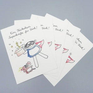 Pack de super pouvoirs 5 cartes courage / carte de motivation / carte d'encouragement / encouragement / carte personnalisée de nini san / super pouvoir