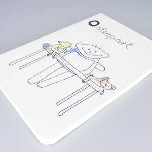 Cuaderno gris claro Osteópata, profesión Osteopart de bocas de niños / Cuadernos con páginas en blanco / Cuaderno para el trabajo /