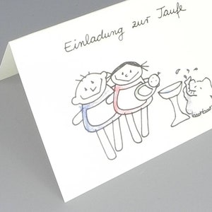 Tarjeta de bautismo, tarjeta plegable para bautismo de nini san, invitación al bautismo