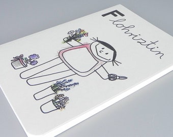 Carnet fleuriste par nini san, le métier d'enfant fleuriste