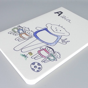 Cuaderno gris para educadores / Profesión Azia de boca de niños con caricatura de profesiones de Nini San / Regalo personalizado para educadores