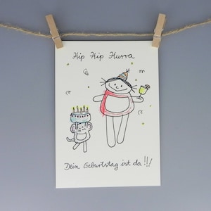 Verjaardagskaart Hiep Hiep Hoera gefeliciteerd kaart/verjaardagskaart