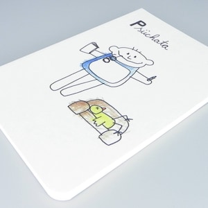 Cuaderno de psiquiatra Psüchata Profesión de boca de niños / Regalo terapeuta / Regalo de despedida de terapia / Cuadernos páginas en blanco