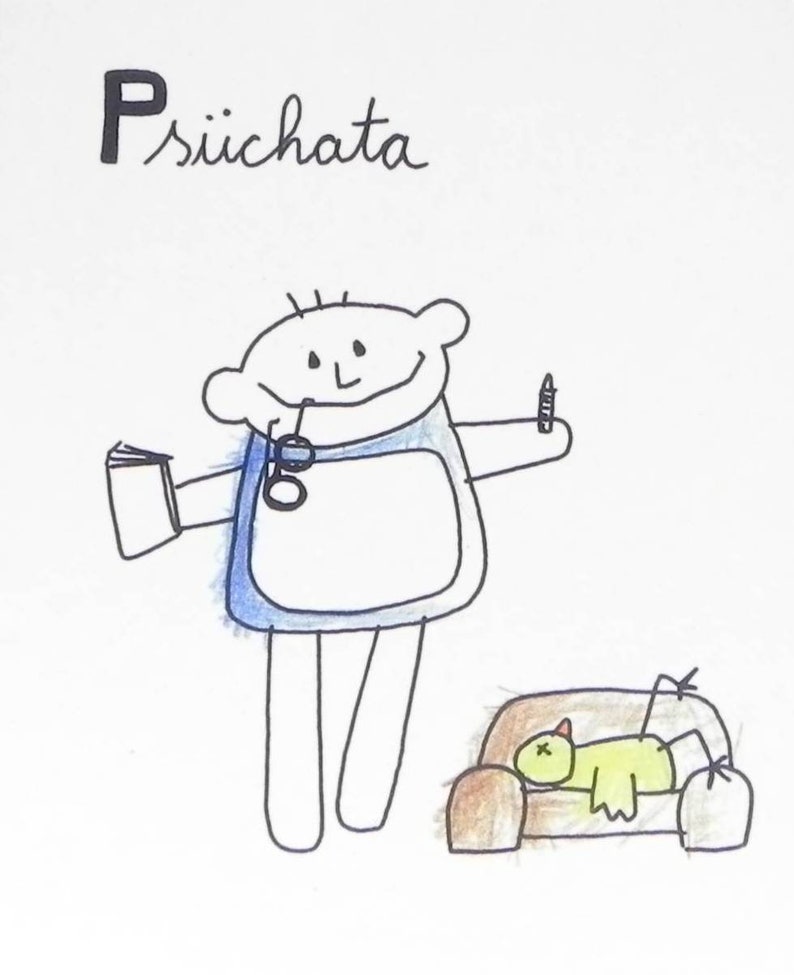 Psychiatrist Notebook Psüchata Profession from children's mouths image 4
