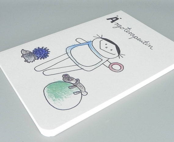 Notizbuch Ergotherapeutin Ärgoterapeutin Berufe aus Kindermunde / Praxis für Ergotherapie / personalisierte Notizbücher Geschenk individuell