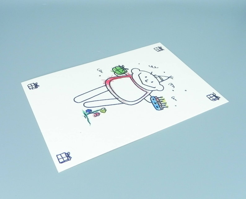 carte postale d'anniversaire nini san avec garcon image 5