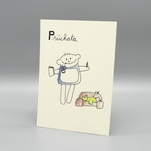 Immagine Psüchata DinA5 scheda psichiatra professione dalla bocca dei bambini