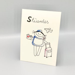 Foto Stewardess DinA 5 Kaart Stüerde's Beroep uit Kindermonden / Stewardess Cadeau