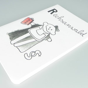 Grey notebook for lawyers, legal profession as described by a child / Thank you lawyer / personalized gift for employees and colleagues