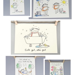 Cartes à dire 5 pièces / Canard, tout va bien / Pause / après des jours comme ceux-ci / Ne rien faire / passer au-dessus de votre tête / Juste comme ces cartes