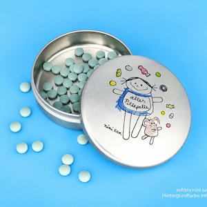 Pillendose alles Pillepalle / Bonbondose / Metalldose für Medikamente / Blechdose Bonbons / nini san Dose / kleine Dose aus Metall