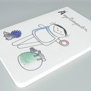 Cuaderno de terapeuta ocupacional Cuaderno de terapeuta ocupacional de boca de niño / Tamaño DinA5 similar / Cuaderno de materiales naturales / Terapia ocupacional