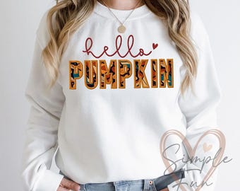 Hello Pumpkin Applique Design,Fall Embroidery Design,Pumpkin Embroidery File,Thanksgiving Embroidery Design,Machine Embroidery Design