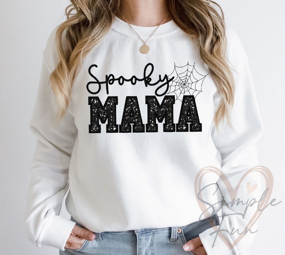 Spooky MAMA Applique Embroidery Design,Halloween Embroidery File,Spooky Season Embroidery Design,Machine Embroidery File
