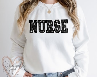 Nurse Applique Embroidery Design,Sweatshirt Embroidery Design,Machine Embroidery Design,Nurse Embroider file