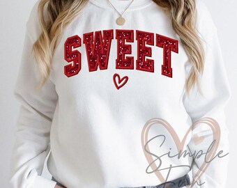 Diseño de bordado a máquina con arcos dulces, archivo de bordado con apliques de San Valentín, bordado de amor para sudadera, descarga instantánea de corazón de amor