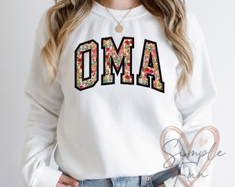 Bordado de aplique OMA, design de bordado de moletom, design de bordado de camiseta, arquivo de bordado de máquina