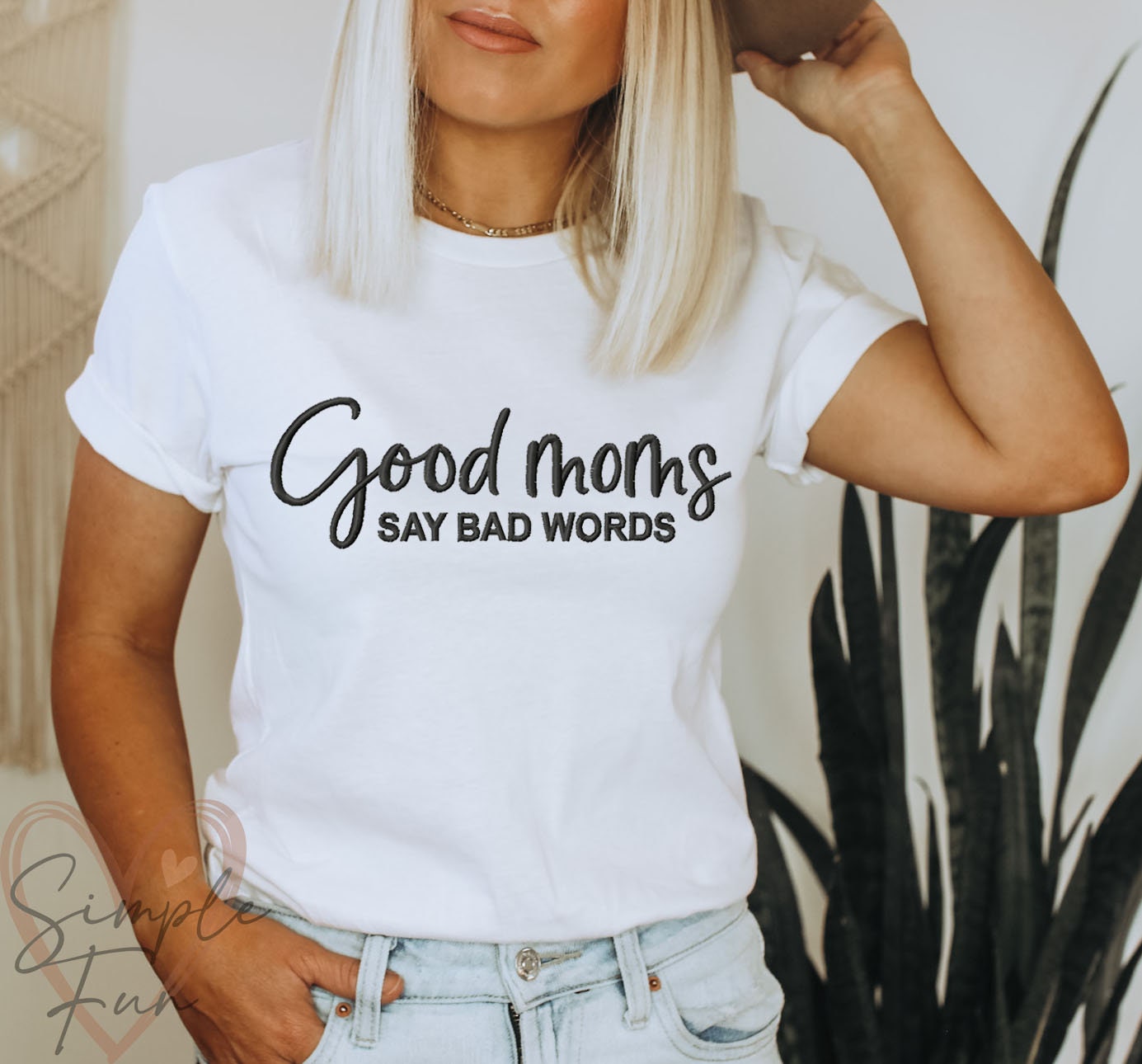 Good Moms Say Bad Words Embroidery,Mama Embroidery Design,Machine Embroidery File