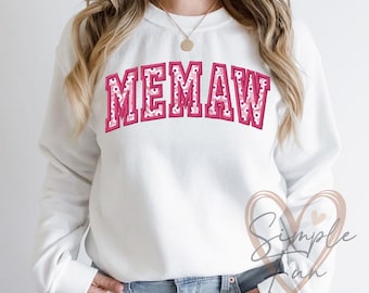Memaw Applique Embroidery,Memaw Sweatshirt Embroidery,Mother's Day Shirt Embroidery,Grandma Sweatshirt Embroidery,Machine Embroidery File