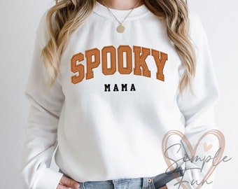 Spooky MAMA Embroidery Design,Spooky Applique,Halloween Embroidery File,Machine Embroidery Design,