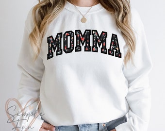 MOMMA Applique Embroidery,Momma Sweatshirt Embroidery,Machine Embroidery Design