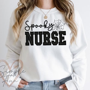 Spooky Nurse Applique Pattern,Halloween Embroidery Design,Spooky Season Embroidery,Nurse Sweatshirt Embroidery,Machine Embroidery File