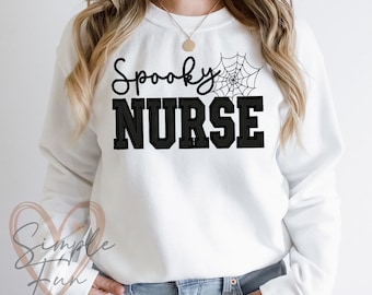Spooky Nurse Applique Pattern,Halloween Embroidery Design,Spooky Season Embroidery,Nurse Sweatshirt Embroidery,Machine Embroidery File