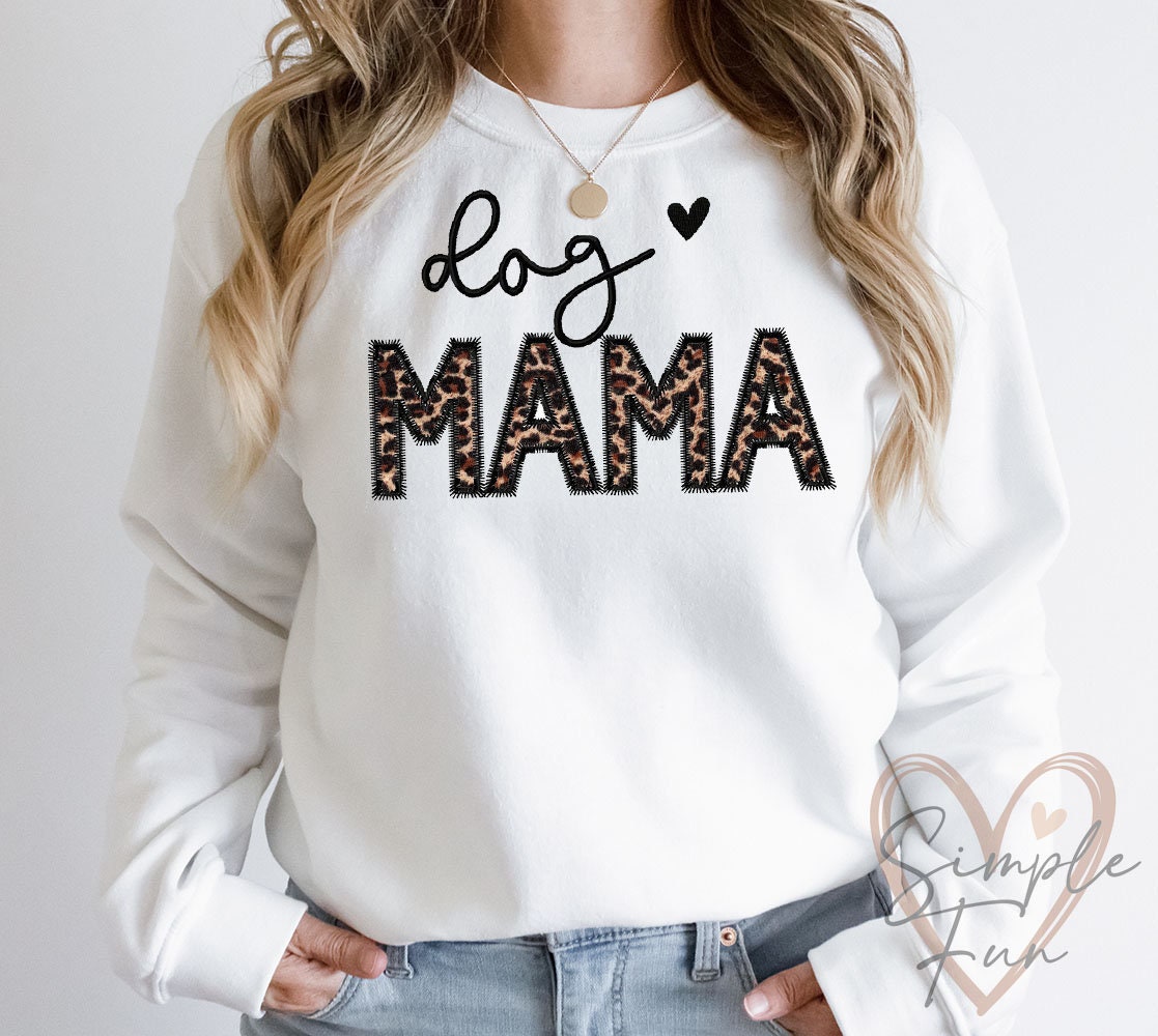 Dog MAMA Applique,Dog MAMA Sweatshirt Embroidery,Machine Embroidery Design