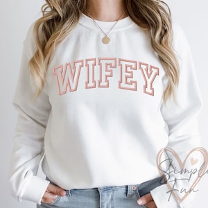 Wifey Outline Embroidery,Wifey Embroidery File,Machine Embroidery design,Embroidery File Download